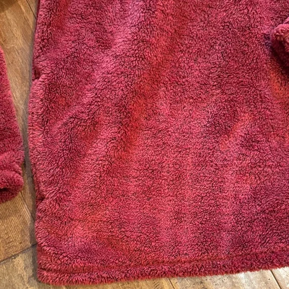 L.L. Bean Men's half Zip-Up Sherpa Fleece Sweater in Rich Coral / Rust XL‎ - Picture 5 of 12